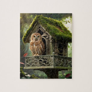 Towny owl and house jigsaw puzzle