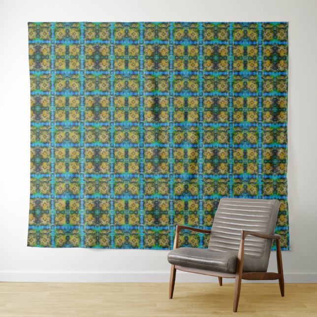 Towsend Skyward Grid Tapestry (In Situ (Horizontal))