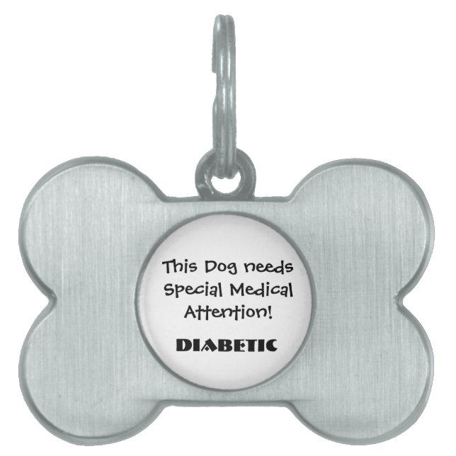 TOWT - Medical Attention Dog Tag Diabetic (Front)