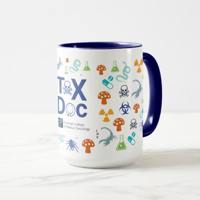 Tox Doc Mug, Blue Tone, 15 oz. Mug (Front Right)