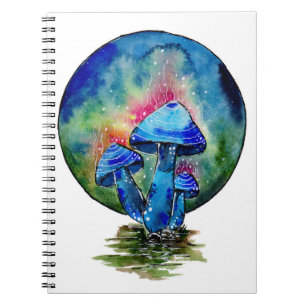 Toxic Blue Mushrooms Notebook