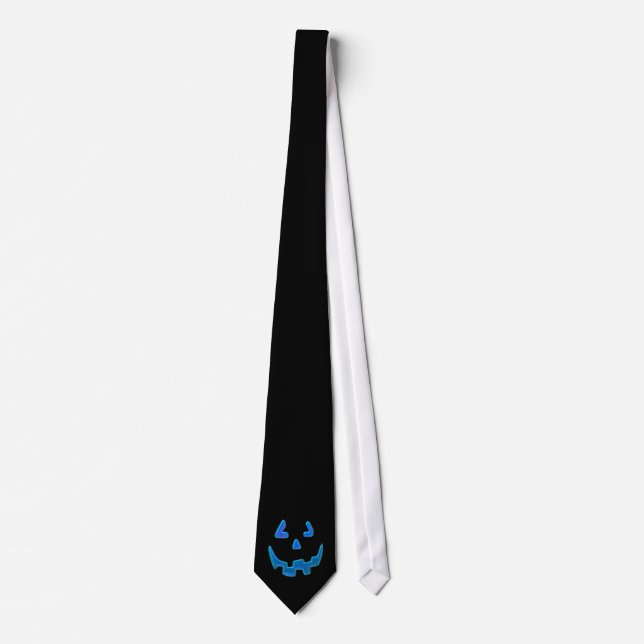 Toxic Blue Pumpkin Tie (Front)