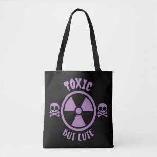 Toxic But Cute Warning Sign Tote Bag