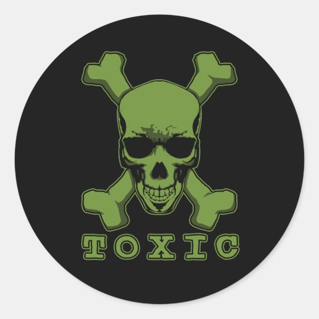 Toxic Classic Round Sticker (Front)
