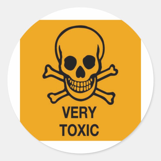 Toxic Classic Round Sticker (Front)