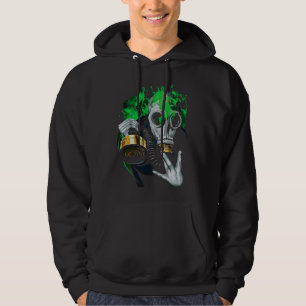 Toxic Gas Mask: Neon Flames Hoodie