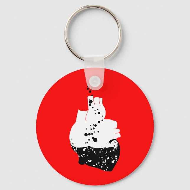 toxic heart key ring (Front)