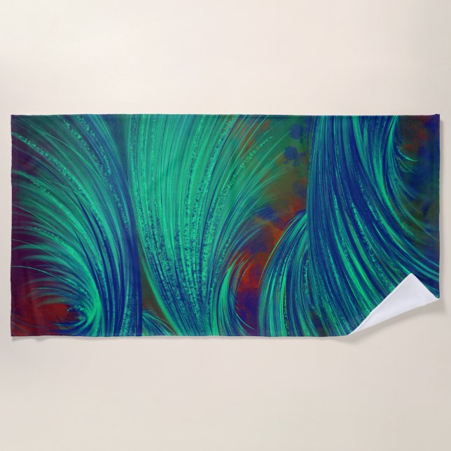 Toxic Jungle  Beach Towel (Front)