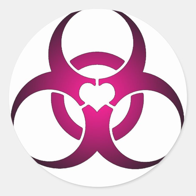 Toxic Love Classic Round Sticker (Front)