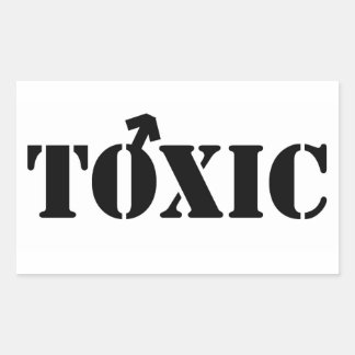 Toxic Male Sticker -- Stencil Font