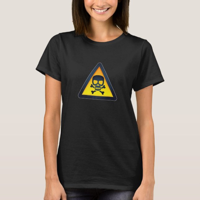 Toxic Materials Sign Skull Warning Costume   1 T-Shirt (Front)