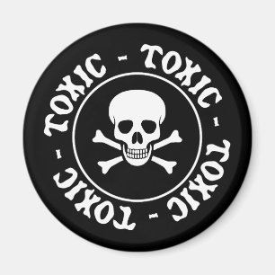 Toxic Skull and Crossbones Magnet