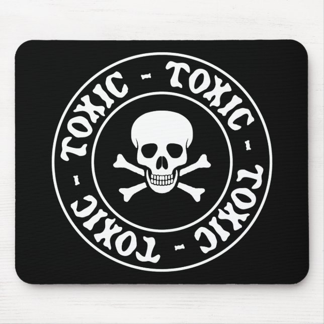 Toxic Skull and Crossbones Mouse Mat (Front)