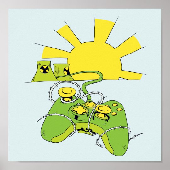 toxic video game pad controller poster