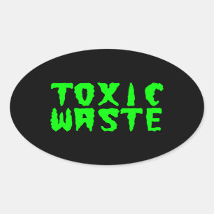TOXIC WASTE OVAL STICKER