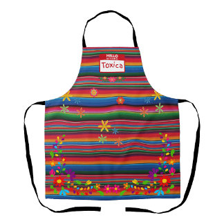 Toxica Sarape print Apron