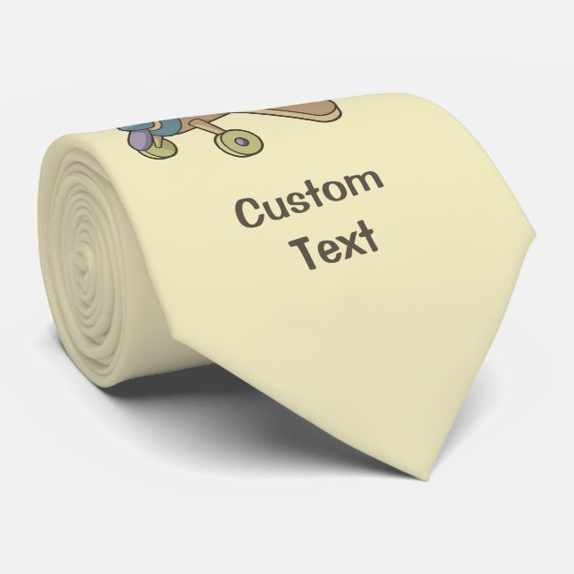 Toy Aeroplane Tie (Rolled)