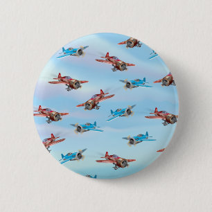 Toy Aeroplanes 6 Cm Round Badge