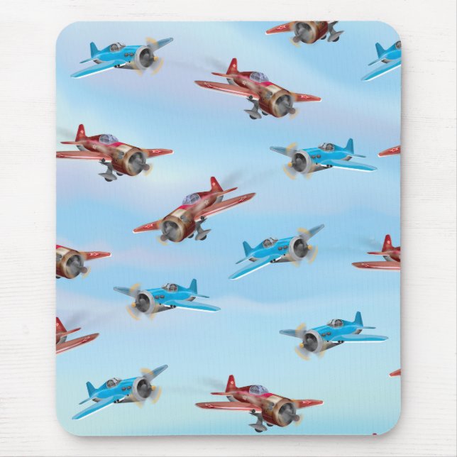 Toy Aeroplanes Mouse Mat (Front)
