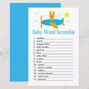 Toy aircraft Baby word scramble game