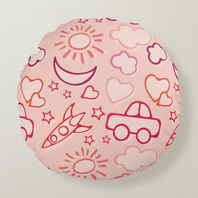 toy background round cushion (Front)