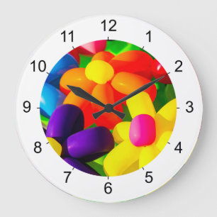 Toy Balloon Flowers Large Clock
