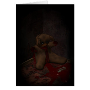 Toy Bear Suicide Card