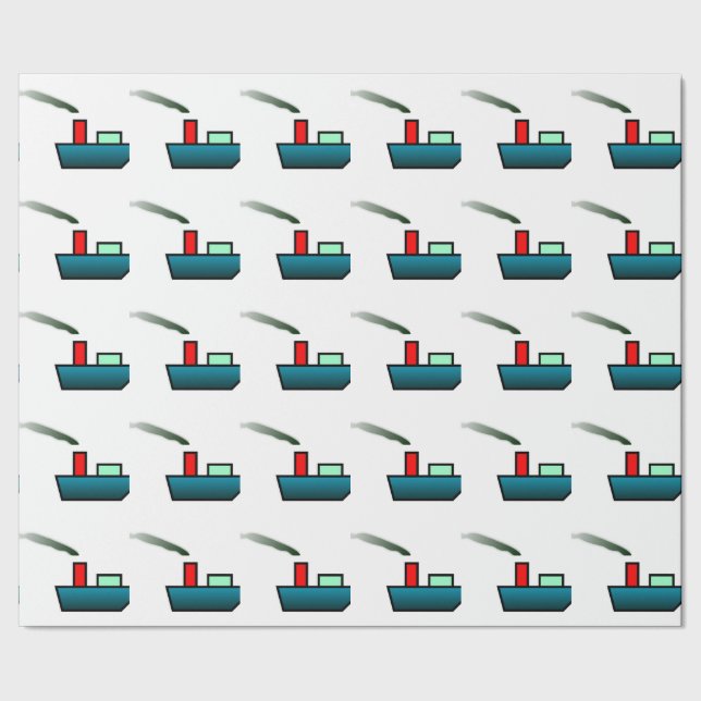 Toy Boat Wrapping Paper (Seam)