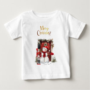 Toy British Soldier Bearskin hat and Snowman Baby T-Shirt