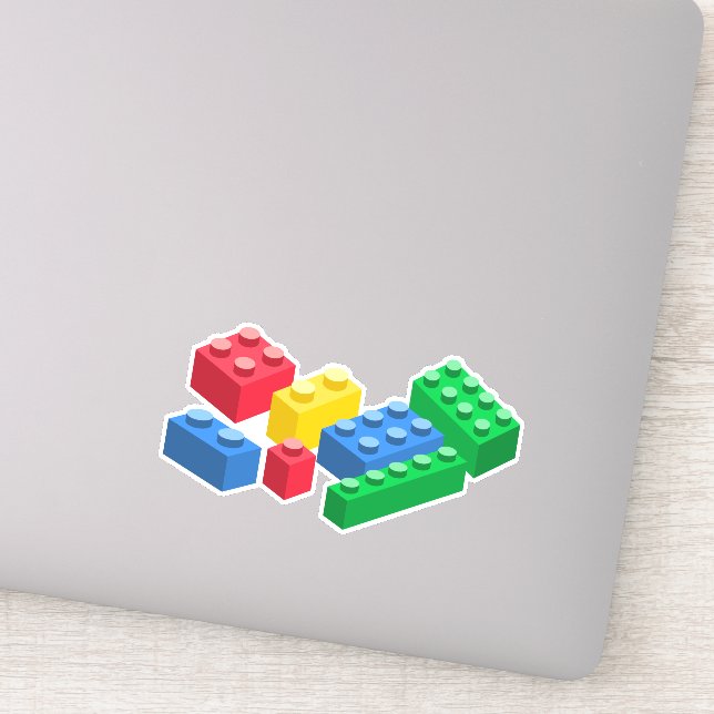 Toy building bricks colourful kids (Detail)