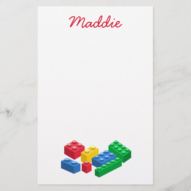 Toy building bricks colourful kids stationery (Front)