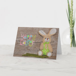 Toy Bunny Easter Holiday Card