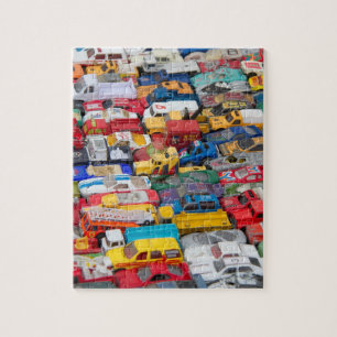 Toy Cars and Trucks Puzzle with Tin