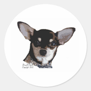 Toy Chihuahua Black and Tan Classic Round Sticker