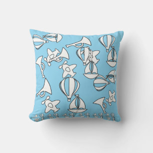 Toy Collection Kids Trim Lt Blue Cushion