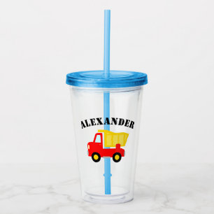 Toy construction dumptruck boy's Birthday party Acrylic Tumbler