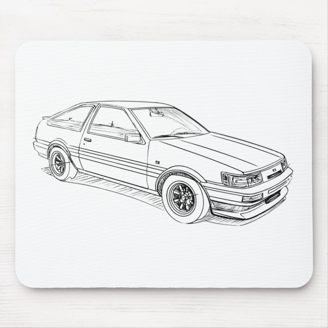 Toy Corolla Trueno Levin AE86 Mouse Mat (Front)