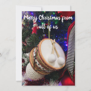 Toy Drum Christmas Greetings Holiday Card