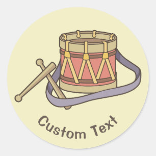 Toy Drum Classic Round Sticker