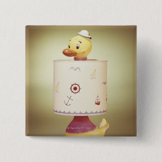 Toy duck lamp 15 cm square badge