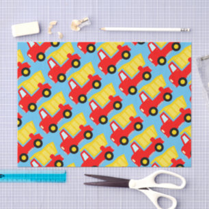 Toy dump truck kids Birthday gift tissue paper