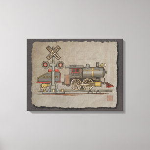 Toy Electric Train Canvas Print
