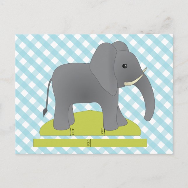 Toy Elephant Postcard (Front)