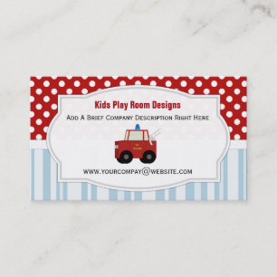 Toy Firetruck Business Cards