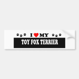 TOY FOX TERRIER BUMPER STICKER