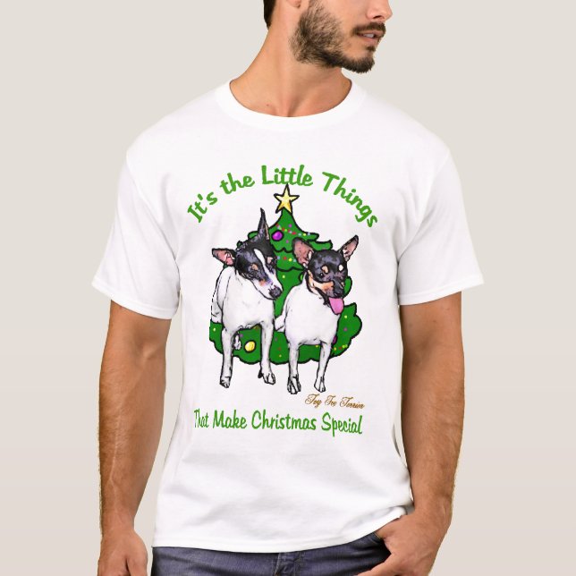 Toy Fox Terrier Christmas Gifts T-Shirt (Front)