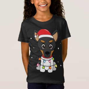 Toy Fox Terrier Christmas Lights Mum Dad Dog Gift T-Shirt