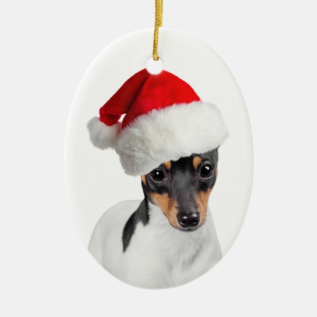 Toy Fox Terrier Christmas Ornament (Front)
