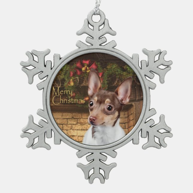 Toy Fox Terrier Christmas Ornament (Front)