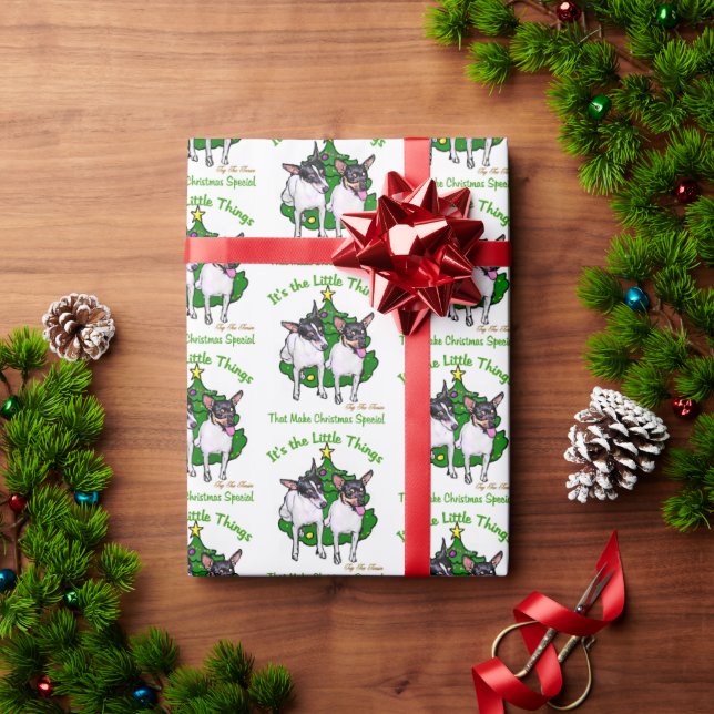Toy Fox Terrier Christmas Wrapping Paper (Holiday Gift)